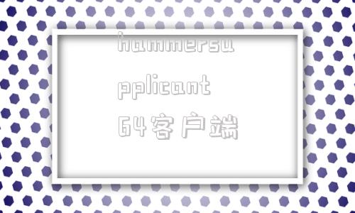 包含hammersupplicant64客户端的词条